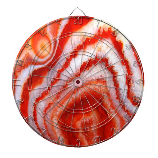 Cible De Fléchettes Agate Orange Sanguine. (Devant)