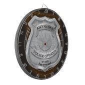 Cible De Fléchettes Agent de police personnalisé Sheriff Cop NAME Badg (Devant gauche)