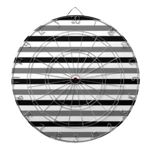Cible De Fléchettes Ahs motif rayures noires et blanches