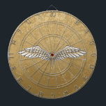 Cible De Fléchettes Ailes beiges<br><div class="desc">Image large ailes beiges ouvertes.</div>