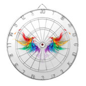 Cible De Fléchettes Ailes fluffy arc-en-ciel (Devant)