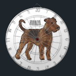 Cible De Fléchettes Airedale terrier dog cartoon<br><div class="desc">Airedale terrier dog cartoon</div>