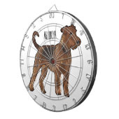 Cible De Fléchettes Airedale terrier dog cartoon (Devant droit)