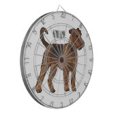 Cible De Fléchettes Airedale terrier dog cartoon (Devant gauche)