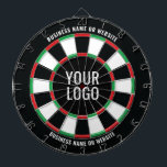 Cible De Fléchettes Ajouter votre logo<br><div class="desc">Ajoutez votre propre logo et texte à ce tableau de bord pour accrocher dans votre lieu d'affaires. Cliquez sur l'image pour placer votre logo qui remplira le cercle intérieur du tableau de bord. Un .png d'une version blanche de votre logo commercial aurait l'air très cool.</div>