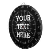 Cible De Fléchettes Ajouter votre propre texte personnalisé ici noir e (Devant droit)