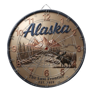 Cible De Fléchettes Alaska Moose & Mountain River Bronze