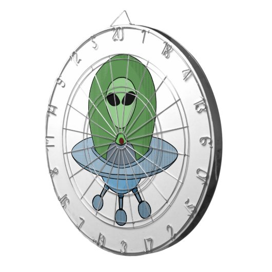 Cible De Fléchettes Alien dans son petit vaisseau spatial (Devant droit)