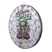 Cible De Fléchettes Alien ici pour le café (Devant droit)