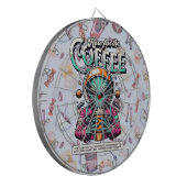 Cible De Fléchettes Alien ici pour le café (Devant gauche)