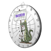 Cible De Fléchettes Aligator de crocodile drôle avec dessin animé (Devant droit)