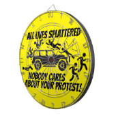 CIBLE DE FLÉCHETTES ALL LIVES SPLATTERED NOBODY CARES ABOUT YOUR  (Devant droit)