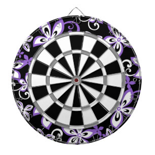 CIBLE DE FLÉCHETTES ALOHA HAWAII (NOIR/POURPULAIRE)