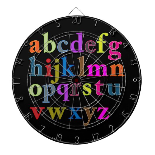 Cible De Fléchettes Alphabet (Devant)