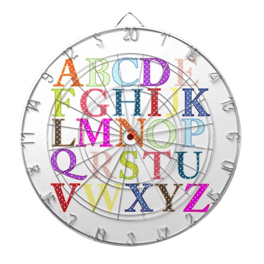 Cible De Fléchettes Alphabet (Devant)