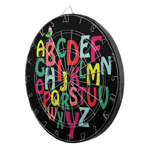 Cible De Fléchettes Alphabet (Devant droit)