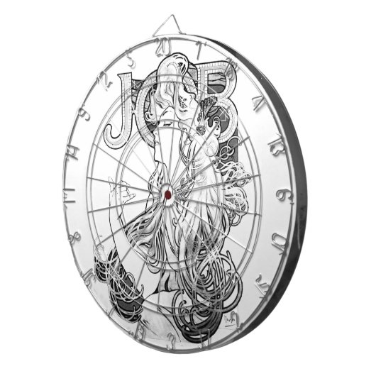 Cible De Fléchettes Alphonse Mucha JOB ISOGS (Devant droit)