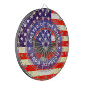Cible De Fléchettes American US flag antiqued style cuustom dart board (Devant gauche)