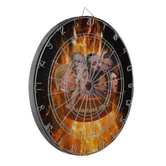 Cible De Fléchettes Amusant enfer républicain MAGA dans un panier 2024 (Devant gauche)