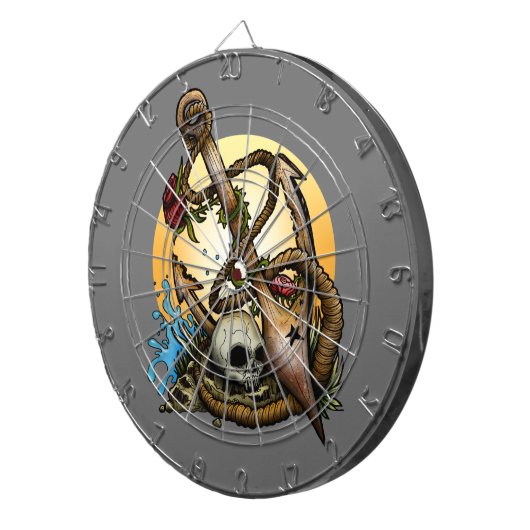 Cible De Fléchettes Ancré (Devant droit)