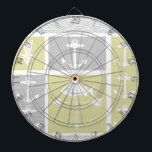 Cible De Fléchettes Ancre marine jaune et gris Vane météorologique<br><div class="desc">Ancre marine jaune et gris Vane météorologique</div>