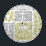 Cible De Fléchettes Ancre marine jaune et gris Vane météorologique<br><div class="desc">Ancre marine jaune et gris Vane météorologique</div>