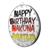 Cible De Fléchettes Anniversaire allemand Hakuna Matata Art Imprimer (Devant droit)