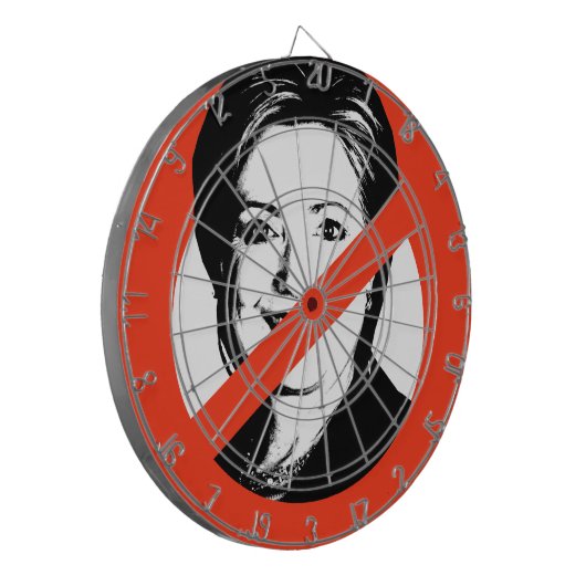 CIBLE DE FLÉCHETTES ANTI-HILLARY CLINTON (Devant gauche)