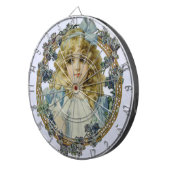 Cible De Fléchettes Antique Petite fille Portrait enfant Beau (Devant droit)