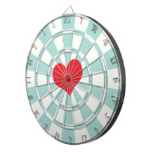 Cible De Fléchettes Aqua ROUGE et blanc de COEUR (Devant droit)