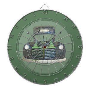 Cible De Fléchettes Aquarelle Antique Camion Darboard