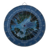 Cible De Fléchettes Aquarelle bleu moderne Texte Devis tendance (Devant)