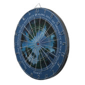 Cible De Fléchettes Aquarelle bleu moderne Texte Devis tendance (Devant droit)