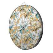 Cible De Fléchettes Aquarelle botanique bleu blanc lily floral (Devant droit)