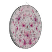 Cible De Fléchettes Aquarelle Fleurs roses Dartboard (Devant gauche)