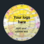 Cible De Fléchettes Aquarelle jaune simple ajouter votre logo texte pe<br><div class="desc">CONCEPTION</div>