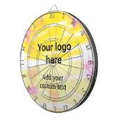 Cible De Fléchettes Aquarelle jaune simple ajouter votre logo texte pe (Devant droit)