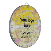 Cible De Fléchettes Aquarelle jaune simple ajouter votre logo texte pe (Devant gauche)