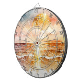 Cible De Fléchettes Aquarelle Plage Design 1 (Devant droit)