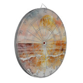 Cible De Fléchettes Aquarelle Plage Design 1 (Devant gauche)