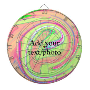 Cible De Fléchettes Aquarelle vert simple ajouter votre nom de texte 