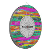 Cible De Fléchettes Aquarelles rayées (Devant gauche)