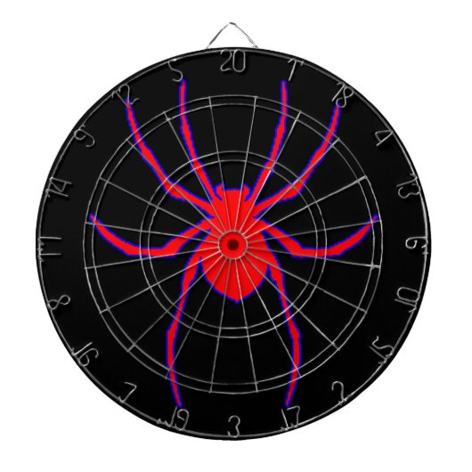 Cible De Fléchettes Araignée rouge Tableau noir (Devant)