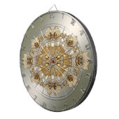 Cible De Fléchettes Arbre à fléchettes Florale Ornée Or (Devant droit)