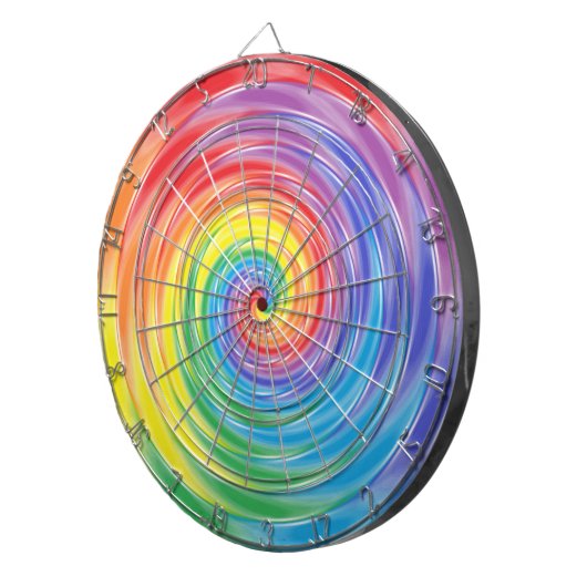 Cible De Fléchettes Arc-en-ciel de rotation (Devant droit)