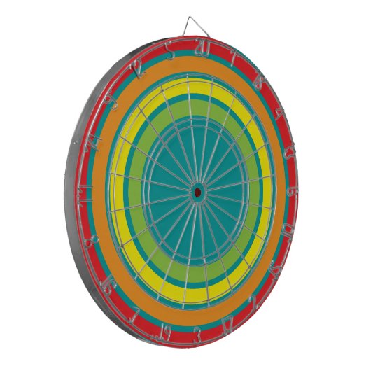 Cible De Fléchettes arc-en-ciel rétro (Devant gauche)