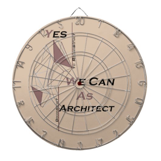 Cible De Fléchettes architecture, design moderne, art géométrique, noi (Devant)