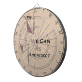 Cible De Fléchettes architecture, design moderne, art géométrique, noi (Devant droit)