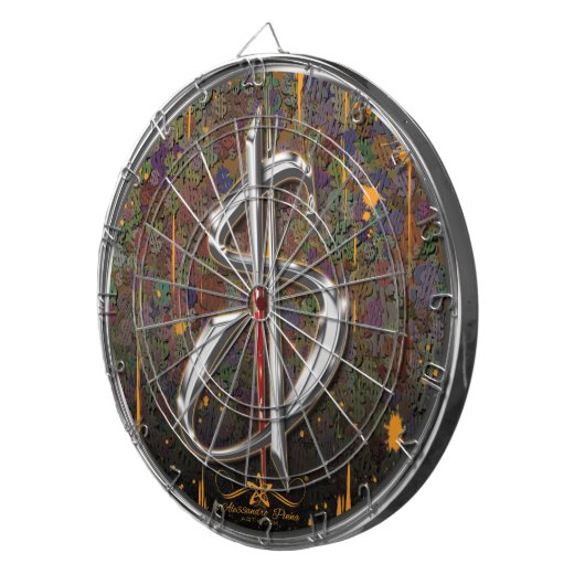 CIBLE DE FLÉCHETTES ARGENT (Devant droit)