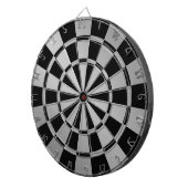 Cible De Fléchettes Argent métallisé chic et noir (Devant droit)